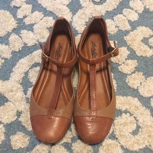 Lucky Brand Ferne Brown Flat T Strap Mary Janes